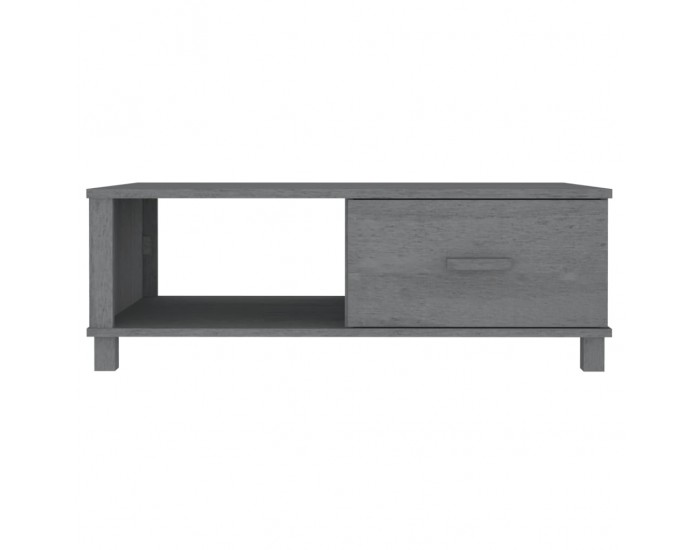 Sonata H Кафе маса HAMAR тъмносива 100x55x35 см борово дърво масив