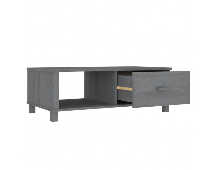 Sonata H Кафе маса HAMAR тъмносива 100x55x35 см борово дърво масив