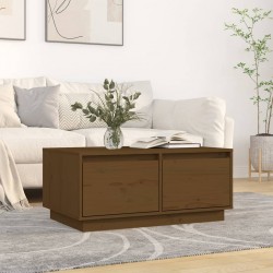 Sonata H Кафе маса, меденокафява, 80x50x35 см, борово дърво масив - Măsuțe de living