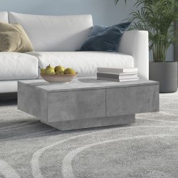 Sonata H Маса за кафе, бетонно сива, 90x60x31 см, инженерно дърво - Măsuțe de living