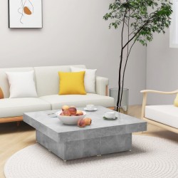 Sonata H Маса за кафе, бетонно сива, 90x90x28 см, инженерно дърво - Măsuțe de living