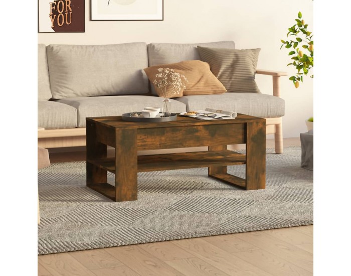 Sonata H Маса за кафе, опушен дъб, 102x55x45 см, инженерно дърво