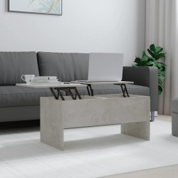 Sonata H Маса за кафе, бетонно сива, 102x50,5x46,5 см, инженерно дърво - Măsuțe de living