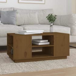 Sonata H Кафе маса, меденокафява, 90x49x40,5 см, борово дърво масив - Măsuțe de living