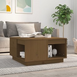Sonata H Кафе маса, меденокафява, 60x61x32,5 см, борово дърво масив - Măsuțe de living