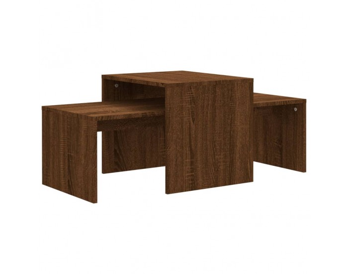 Sonata H Комплект маси за кафе кафяв дъб 100x48x40 см инженерно дърво