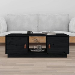 Sonata H Кафе маса, черна, 100x50x35 см, борово дърво масив - Măsuțe de living