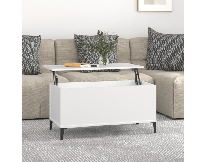 Sonata H Кафе маса, бяла, 90x44,5x45 см, инженерно дърво