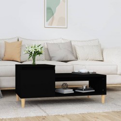 Sonata H Маса за кафе, черна, 100x50x45 см, инженерно дърво - Măsuțe de living