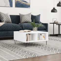 Sonata H Кафе маса, бяла, 60x60x30 см, инженерно дърво - Mese