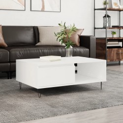 Sonata H Кафе маса, бяла, 90x60x35 см, инженерно дърво - Mese
