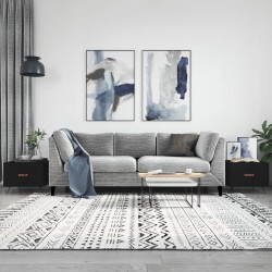Sonata H Кафе маси, 2 бр, черни, 50x50x40 см, инженерно дърво - Măsuțe de living
