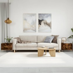 Sonata H Кафе маси, 2 бр, опушен дъб, 50x50x40 см, инженерно дърво - Măsuțe de living