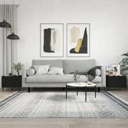 Sonata H Кафе маси, 2 бр, черни, 50x50x40 см, инженерно дърво - Măsuțe de living
