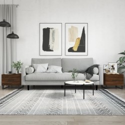 Sonata H Кафе маси, 2 бр, кафяв дъб, 50x50x40 см, инженерно дърво - Mese