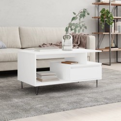 Sonata H Кафе маса, бяла, 90x49x45 см, инженерно дърво - Mese
