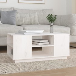 Sonata H Кафе маса, бяла, 90x49x40,5 см, борово дърво масив - Mese