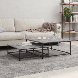 Sonata H Стифиращи кафе маси, 2 бр, сив сонома, инженерно дърво - Măsuțe de living