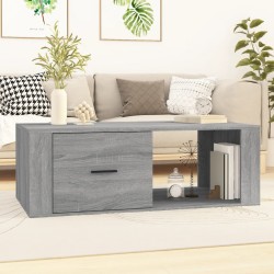 Sonata H Кафе маса, сив сонома, 100x50,5x35 см, инженерно дърво - Măsuțe de living