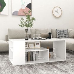 Sonata H Маса за кафе, бяла, 100x50x40 см, инженерно дърво - Măsuțe de living