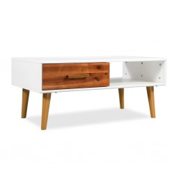 Sonata H Маса за кафе, масивно акациево дърво, 90x50x40 см - Măsuțe de living