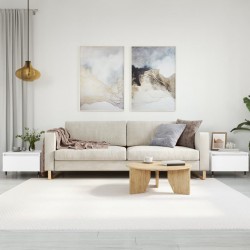 Sonata H Кафе маси, 2 бр, бели, 50x46x35 см, инженерно дърво - Măsuțe de living