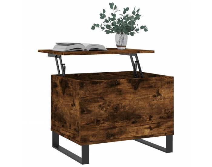 Sonata H Кафе маса, опушен дъб, 60x44,5x45 см, инженерно дърво