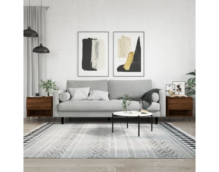 Sonata H Кафе маси, 2 бр, кафяв дъб, 50x46x50 см, инженерно дърво