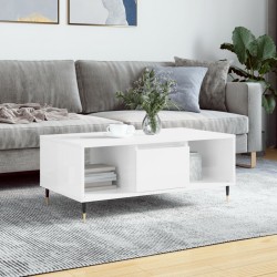 Sonata H Кафе маса, бял гланц, 90x50x36,5 см, инженерно дърво - Mese