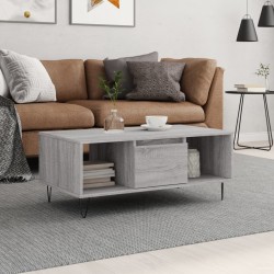 Sonata H Кафе маса, сив сонома, 90x50x36,5 см, инженерно дърво - Măsuțe de living