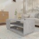 Sonata H Кафе маса, бетонно сива, 102x55x43 см, инженерно дърво