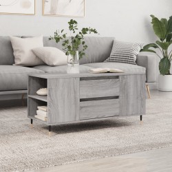 Sonata H Кафе маса, сив сонома, 102x44,5x50 см, инженерно дърво - Măsuțe de living