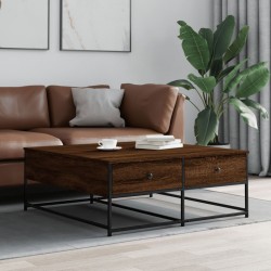 Sonata H Кафе маса, кафяв дъб, 100x99x40 см, инженерно дърво - Mese