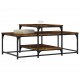 Sonata H Кафе маса, опушен дъб, 102x60x45 см, инженерно дърво