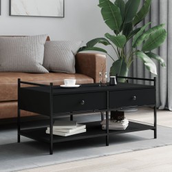 Sonata H Маса за кафе, черна, 99x50x50 см, инженерно дърво - Măsuțe de living