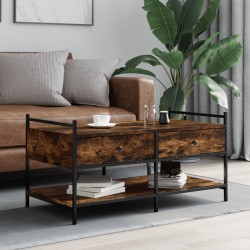 Sonata H Кафе маса, опушен дъб, 99x50x50 см, инженерно дърво - Măsuțe de living