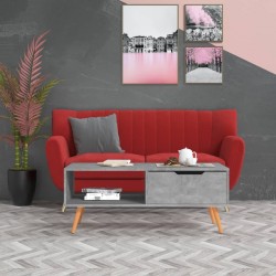 Sonata H Маса за кафе, бетонно сива, 100x49,5x43 см, инженерно дърво - Măsuțe de living