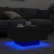 Sonata H Маса за кафе с LED осветление, черна, 55x55x31 см