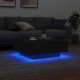 Sonata H Маса за кафе с LED осветление, черна, 80x80x31 см