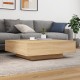 Sonata H Маса за кафе с LED осветление, сонома дъб, 100x100x31 см