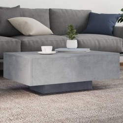 Sonata H Маса за кафе с LED осветление, бетонно сив, 85x55x31 см - Măsuțe de living