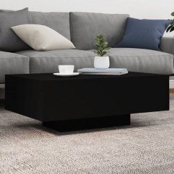 Sonata H Маса за кафе с LED осветление, черна, 85x55x31 см - Măsuțe de living