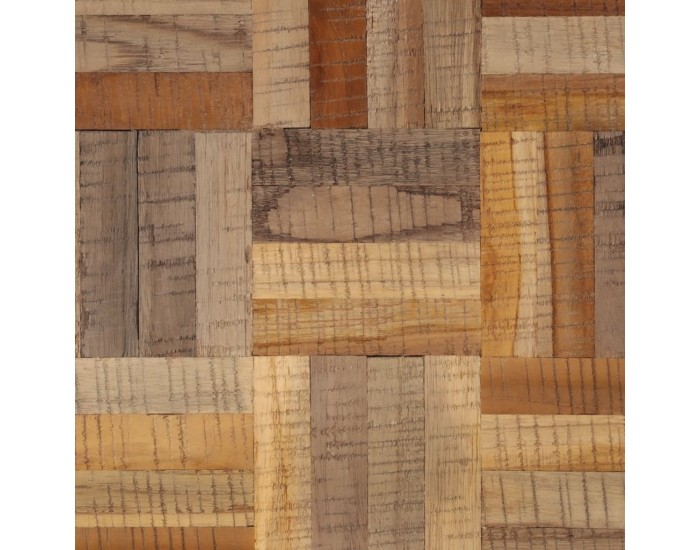 Sonata H Маса за кафе сива 55x55x40 см масивно регенерирано тиково дърво