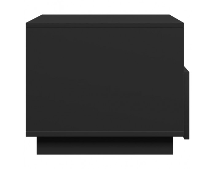 Sonata H Маса за кафе с LED осветление, черна, 50x49x40 см
