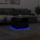 Sonata H Маса за кафе с LED осветление, черна, 50x49x40 см
