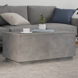 Sonata H Маса за кафе с LED осветление, бетонно сива, 90x50x40 см - Măsuțe de living