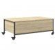 Sonata H Маса за кафе с колелца дъб сонома 91x55x34 см инженерно дърво
