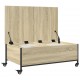 Sonata H Маса за кафе с колелца дъб сонома 91x55x34 см инженерно дърво