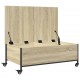 Sonata H Маса за кафе с колелца дъб сонома 91x55x34 см инженерно дърво