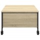 Sonata H Маса за кафе с колелца дъб сонома 91x55x34 см инженерно дърво